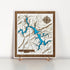 Rustic handcrafted wooden custom map for modern home decor